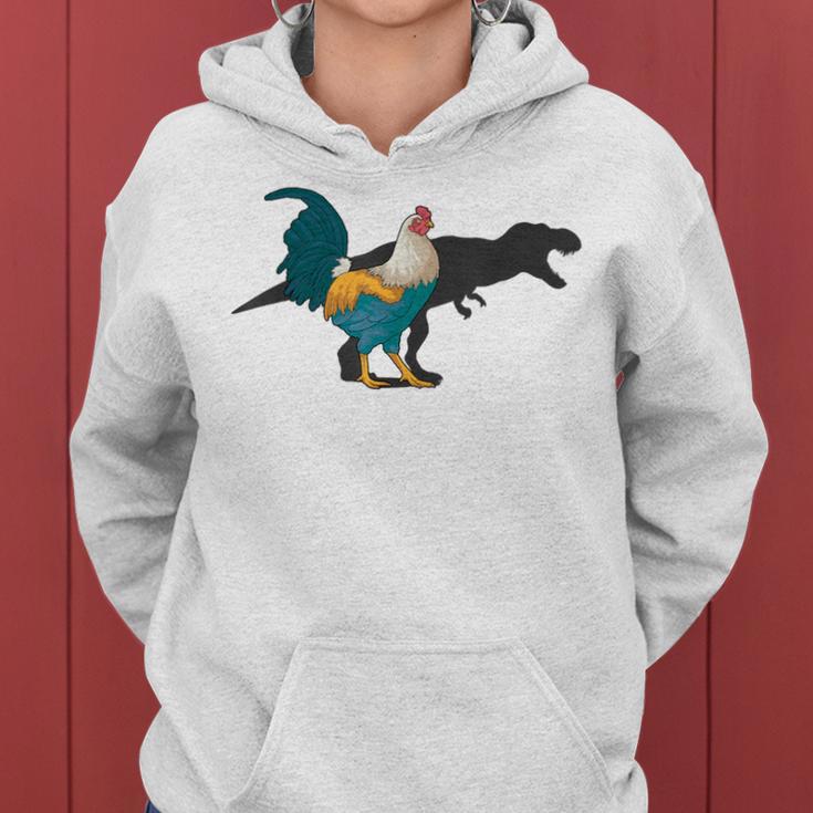 Chicken Dinosaur ShadowRex Hen Lover Cute Chicken Farmer Women Hoodie