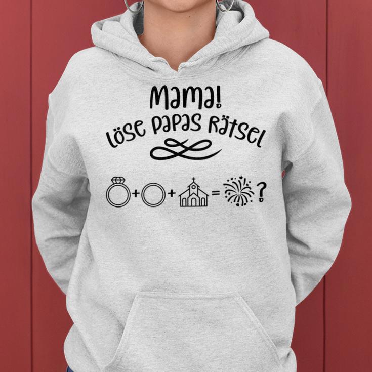 Children's Löse Papas Rätsel Mama Willst Du Papa Heiraten Kapuzenpullover für Damen