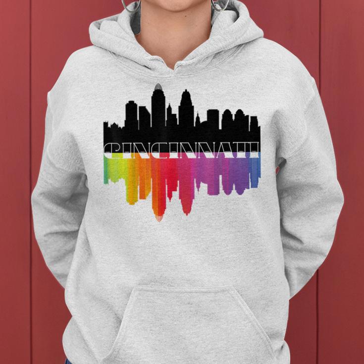 Cincinnati Ohio Lgbtq Gay Pride Rainbow For Women Women Hoodie