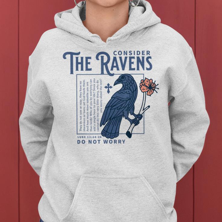 Consider The Ravens Christian Bible Scripture Luke 12 Women Hoodie