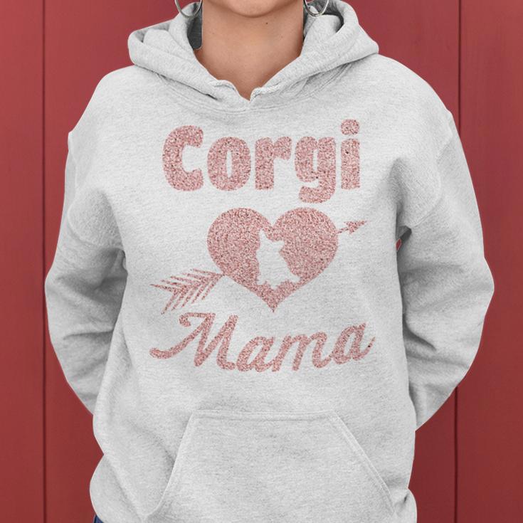 Corgi Mama Kapuzenpullover für Damen