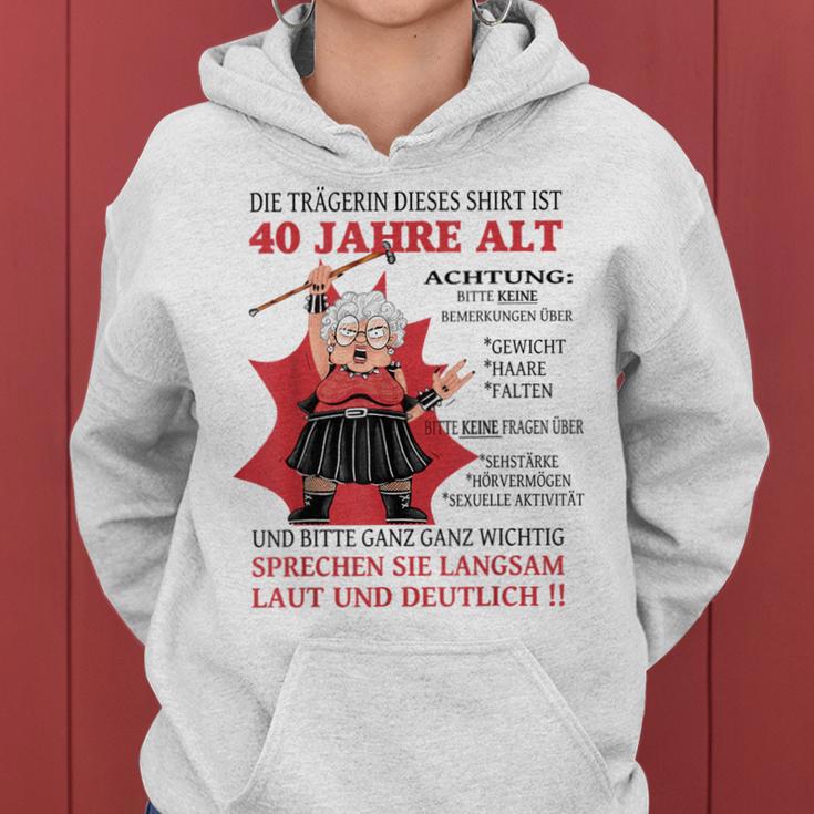 Die Dame Ist 40 Jahre Old Birthday Woman Women Kapuzenpullover für Damen