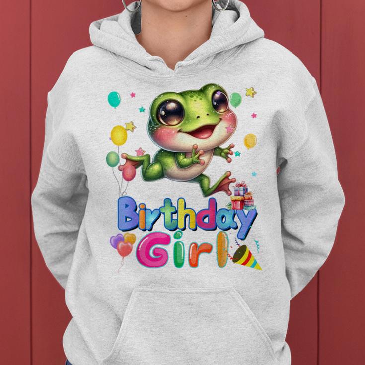 Frosch Geburtstag Prinzessin Mädchen It's My Birthday Frosch Kapuzenpullover für Damen