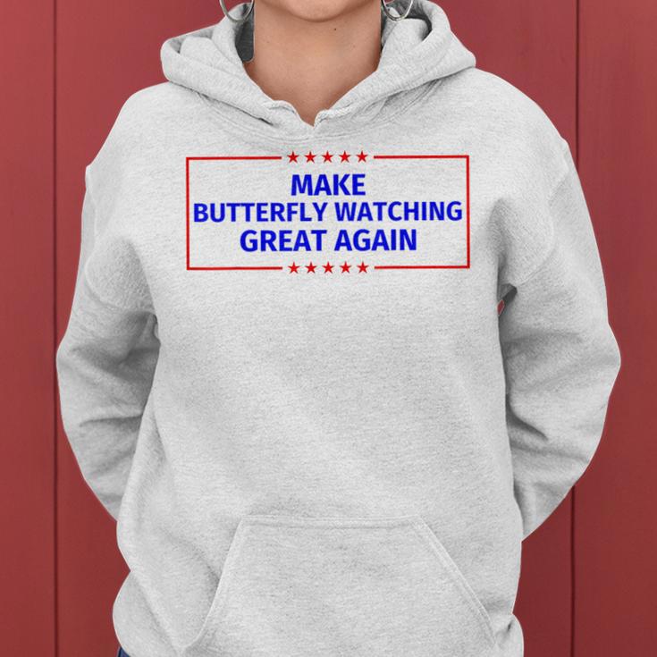 Butterfly Watching Great Again Parody Women Hoodie