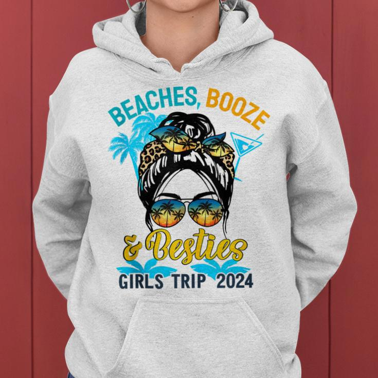 Girls Trip 2024 For Weekend Beaches Booze And Besties Women Hoodie