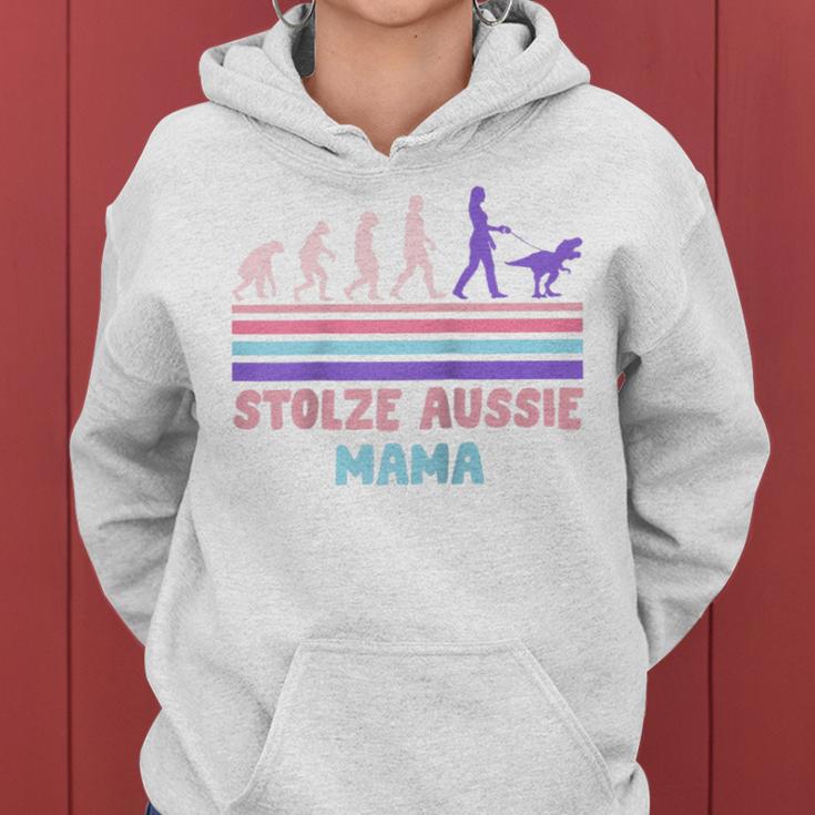 Hundemama Stolze Aussie Mama Australian Shepherd Besitzerin Raglan Kapuzenpullover für Damen