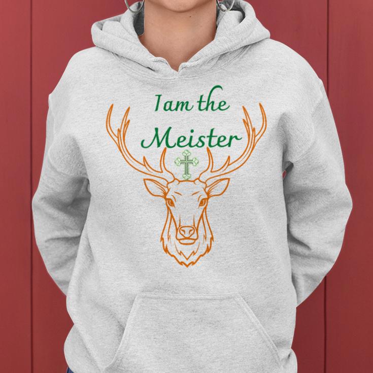 Ich Bin Der Meister Jaegermeister Papa Mama Hirsch Kapuzenpullover für Damen