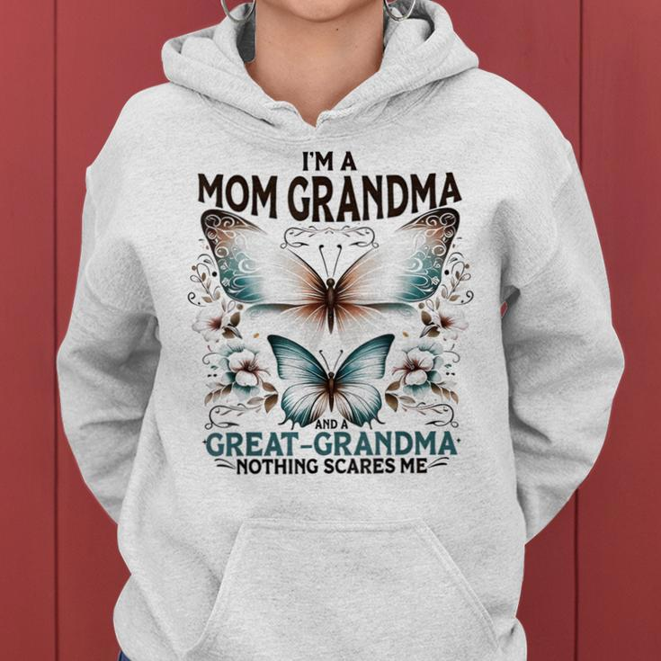 I'm A Mom Grandma And A Great Grandma Butterfly Mother's Day Women Hoodie