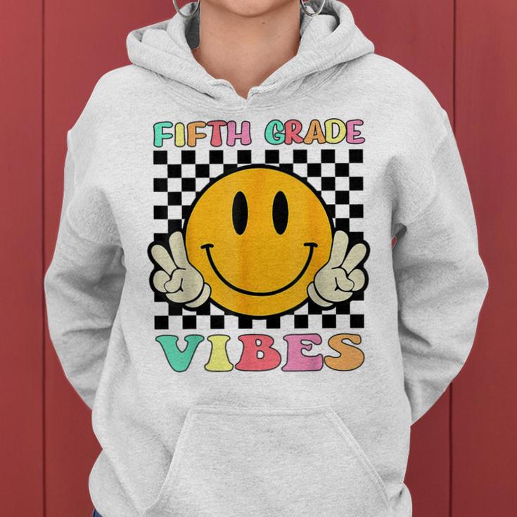 Last Day Of School Fifth Grade Vibes 5Th Grade Retro Women Hoodie