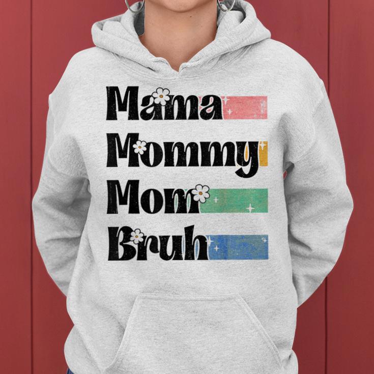 Mama Mama Mama Bruh Floral Boy Mama Erstes Mal Muttertag Kapuzenpullover für Damen