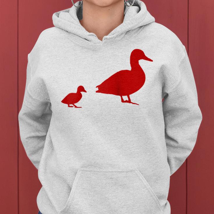 Mama Duck 1 Duckling Animal Family R Women Hoodie