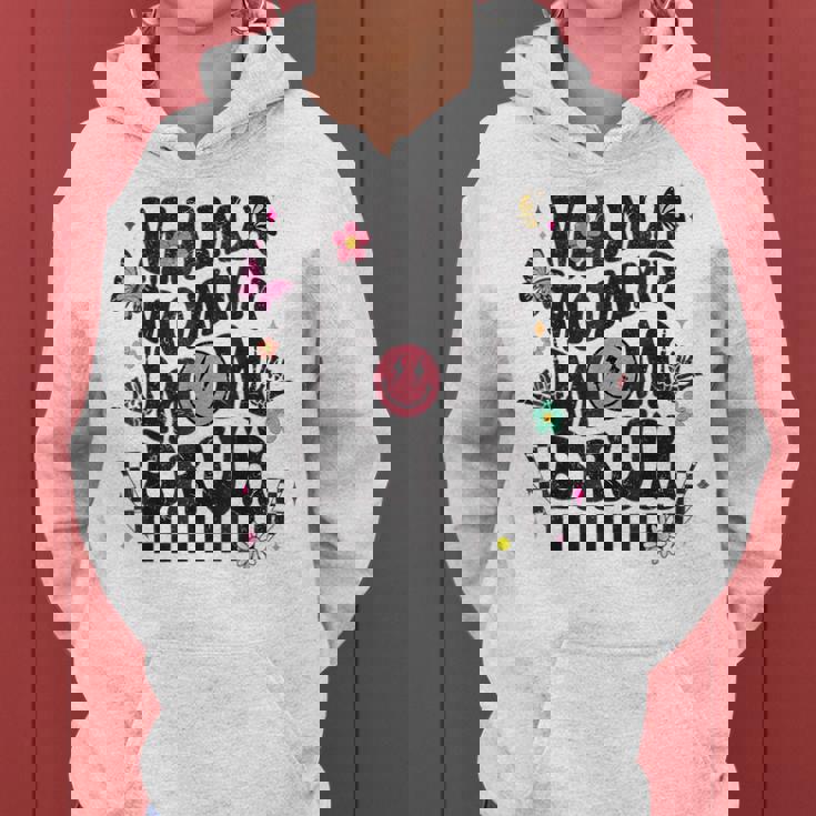 Mama Mommy Mom Bruh Groovy Vintage Mother Women Hoodie