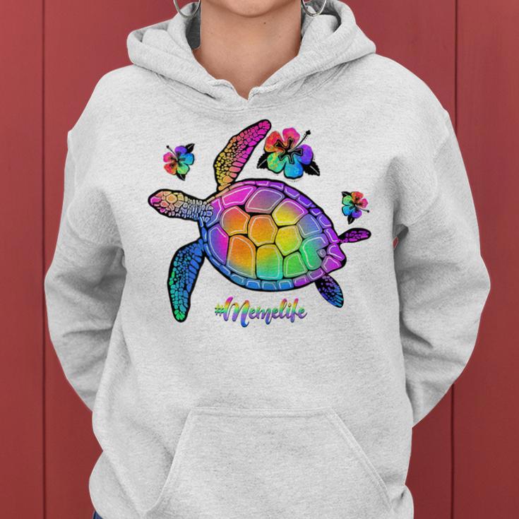 Meme Turtle Meme Life Sea Turtle Women Hoodie