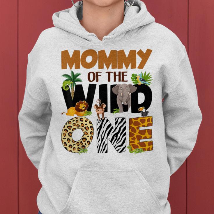 Mommy Of The Birthday Wild One Safari Mom And Dad Boy Family Women Hoodie