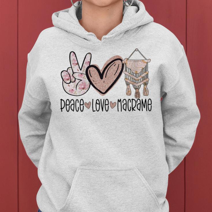 Peace Love Macrame Lover Boho Wall Hanging Bohemian Women Hoodie