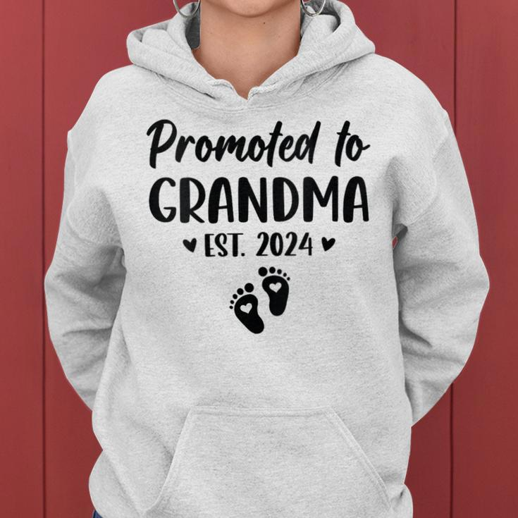 Promoted To Grandma Est 2024 New Grandma Grandmother Women Hoodie