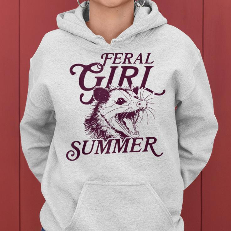 Raccoon Feral Girl Summer Women Hoodie