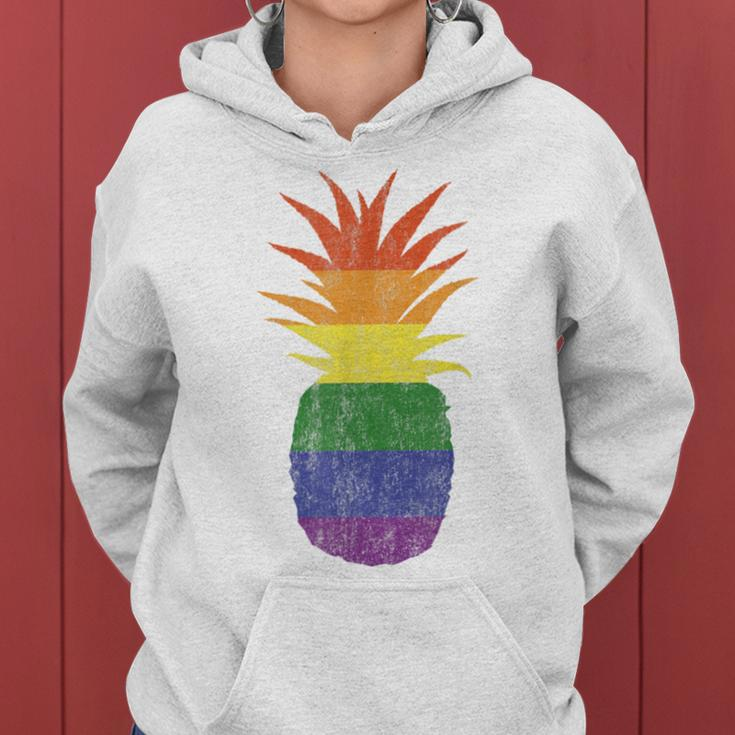 Rainbow Pride Pineapple Lgbt Lesbian Gay Bi Homosexual Women Hoodie