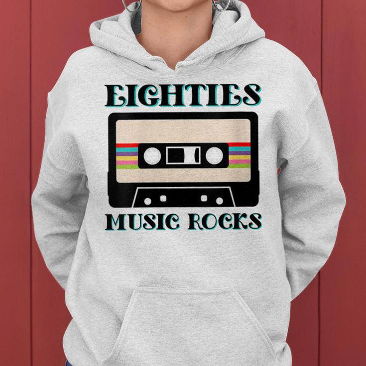 Retro 80S Eighties Music Rocks Cassette Tape Vintage Band Women Hoodie