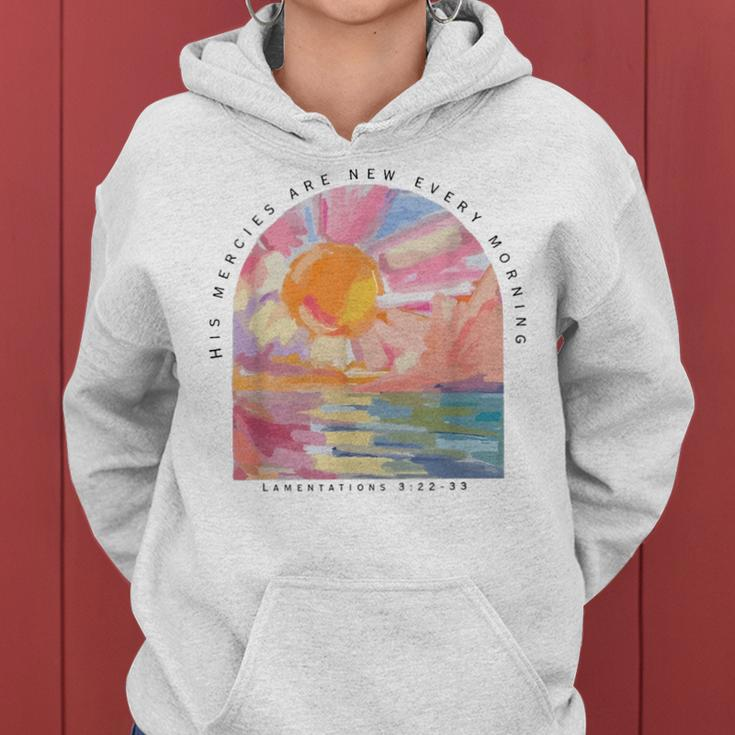 Retro His Mercies Are New Every Morning Bible Christian Women Hoodie