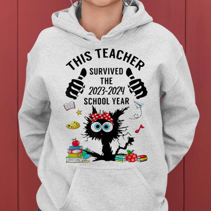 This Teacher Survived 2024 School Year Teacher Graduation Women Hoodie