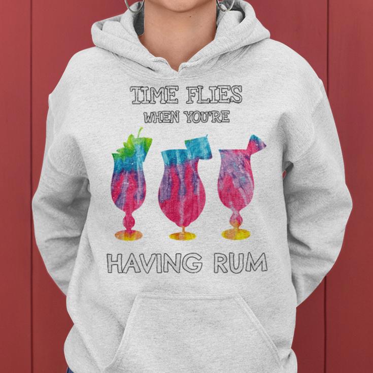 Time Flies When You're Having Rum Beach Vacation Drink Women Hoodie