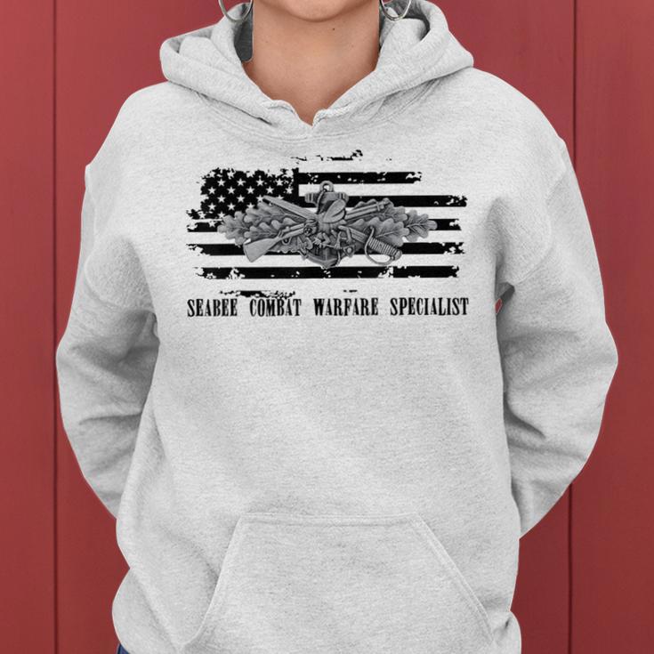 Us Navy Seabee Cb Combat Warfare Specialist Men Women Women Hoodie