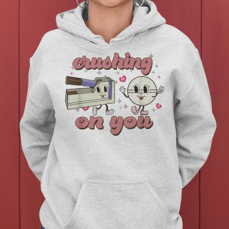 Valentines Day Nurse Crushing On You Peds Picu Rn Aid Rn Women Hoodie