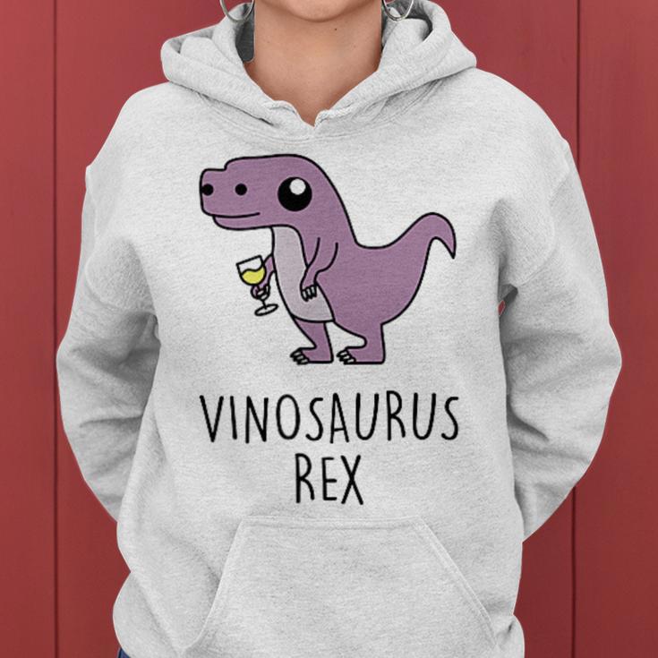 Vinosaurus Rex Dino Dinosaur Wine Wine Am Pm Fun Kapuzenpullover für Damen