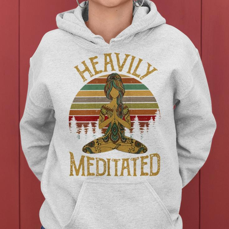 Vintage Heavily Meditated Yoga Meditation Spiritual Warrior Women Hoodie