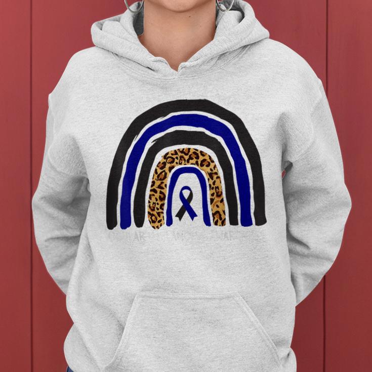 We Wear Black & Navy Rainbow For Ocular Melanoma Awareness Women Hoodie