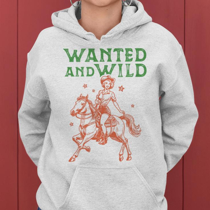 Wild West Horse Cowgirl Vintage Cute Western Rodeo Graphic Women Hoodie