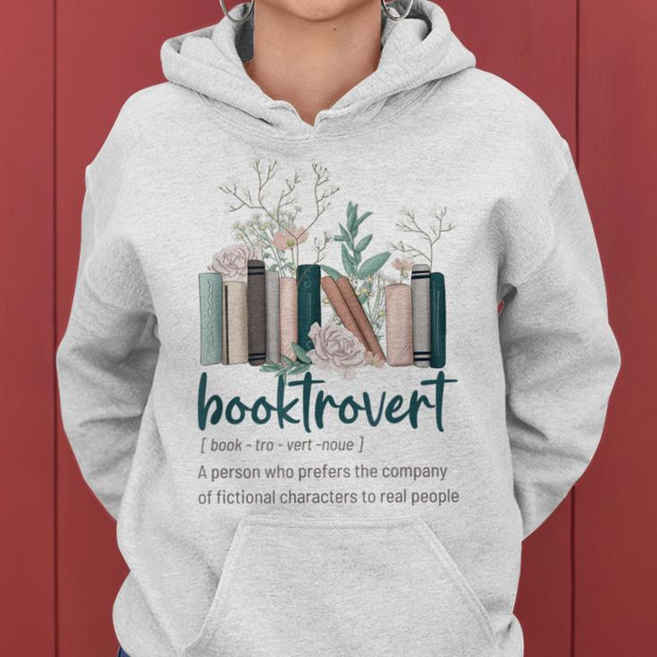 Wildflower Booktrovert Definition Book Lover Bookish Library Women Hoodie