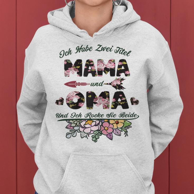 Women's Mama Grandma Ich Habe Zwei Tittel Mama Und Grandma Kapuzenpullover für Damen