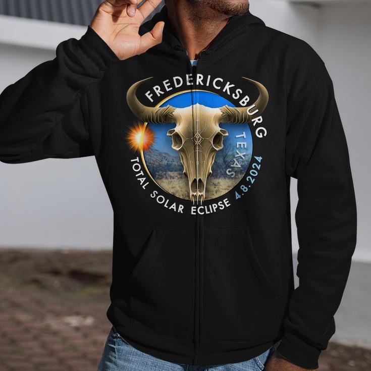 2024 Total Solar Eclipse Totality Fredericksburg Texas 29 Zip Up Hoodie