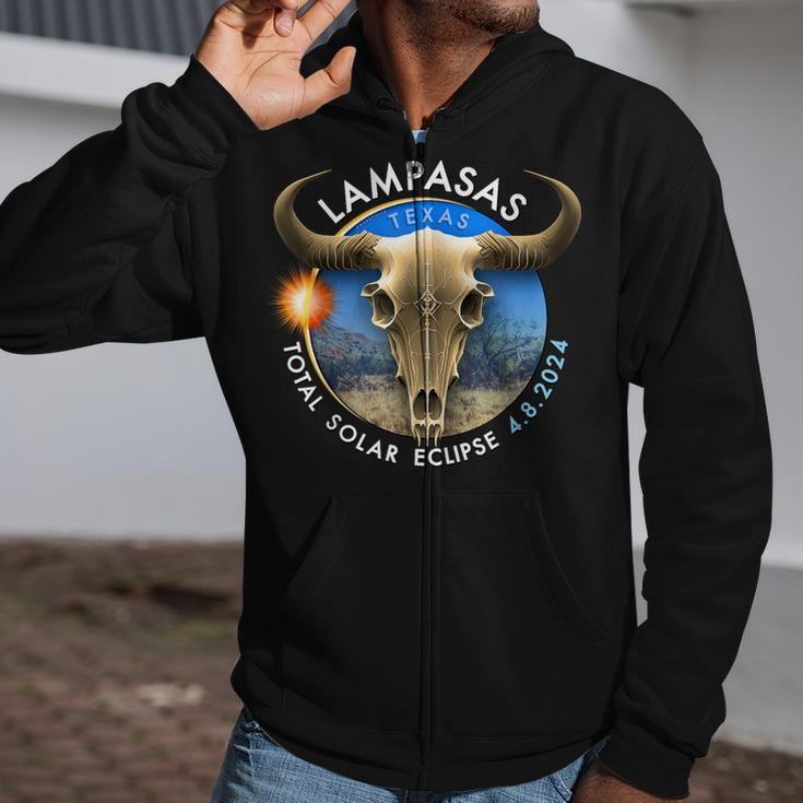 2024 Total Solar Eclipse Totality Lampasas Texas 29 Zip Up Hoodie