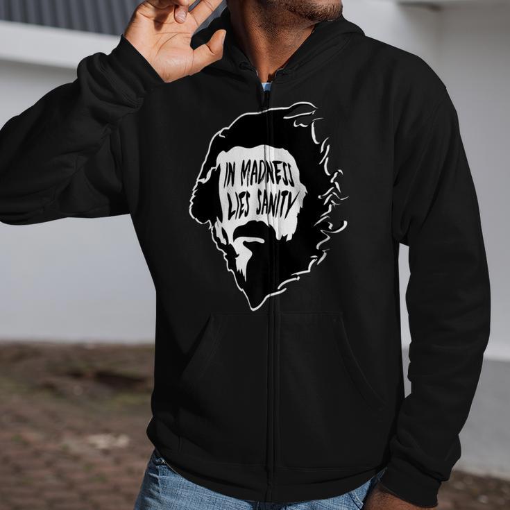 Alan Watts In Madness Lies Sanity Zip Up Hoodie