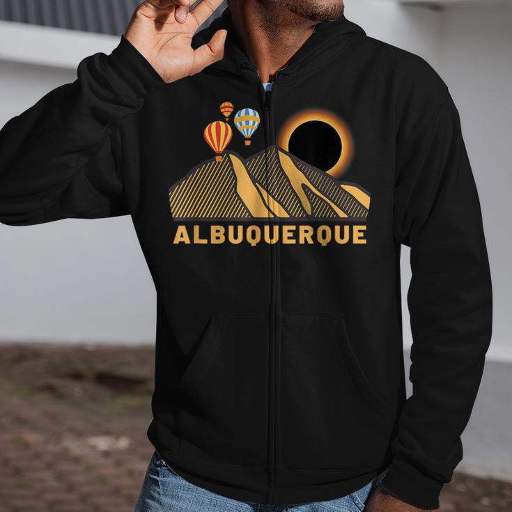 Albuquerque Balloon Festival Eclipse October 2023 Zip Up Hoodie