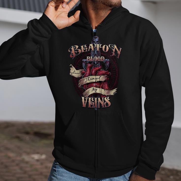 Beaton Blood Runs Through My Veins Name Zip Up Hoodie