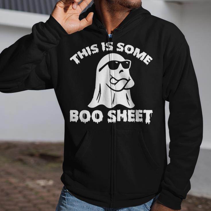 This Is Some Boo-Sheet Ghost Halloween Costume Zip Up Hoodie