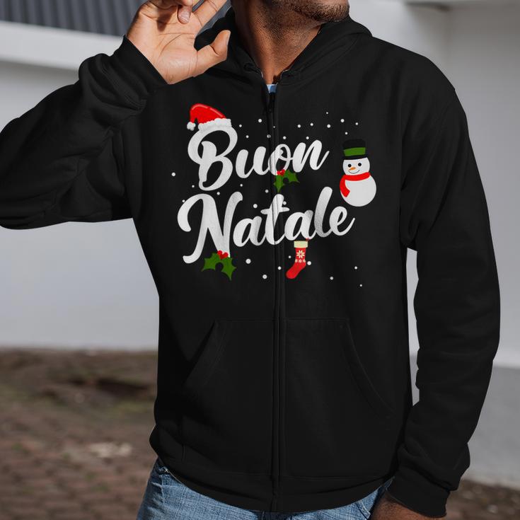 Buon Natale Italian Christmas Zip Up Hoodie