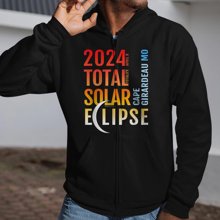 Cape Girardeau Missouri Total Solar Eclipse 2024 5 Zip Up Hoodie