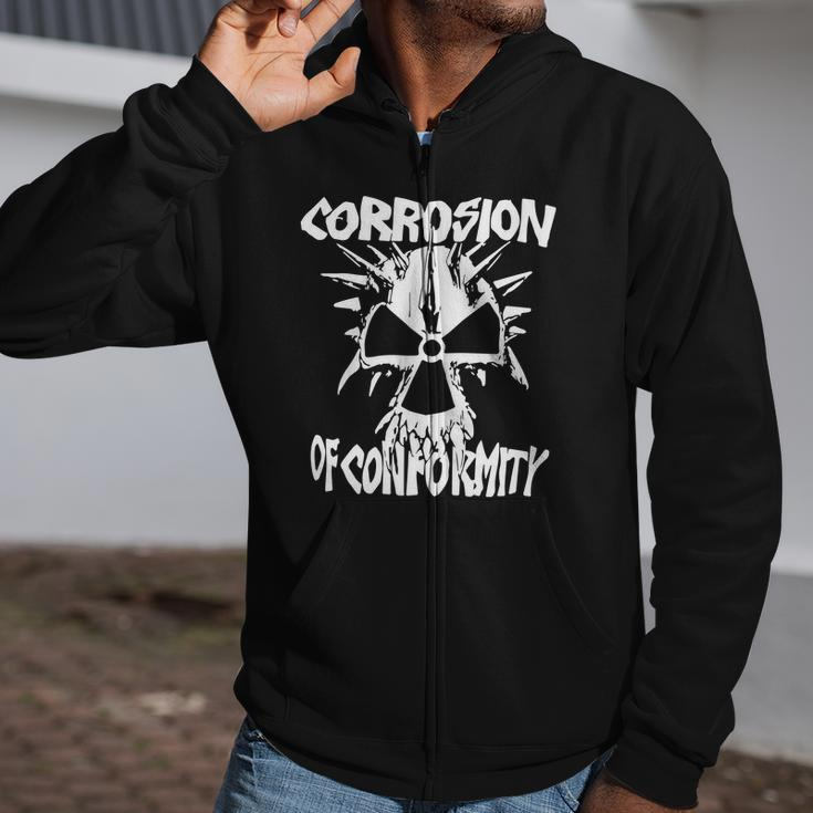 Corrosion Of Conformity Old School Logo Tshirt Zip Up Hoodie