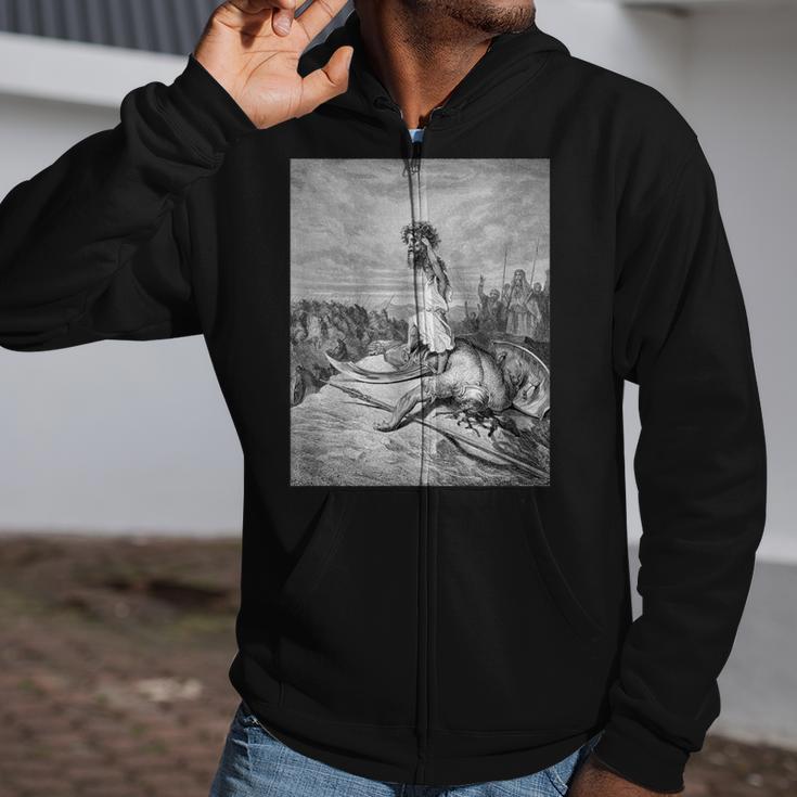 David And Goliath Gustave Dore Zip Up Hoodie