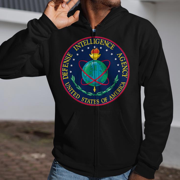 Defense Intelligence Agency Dia Dod Military Patch Zip Up Hoodie