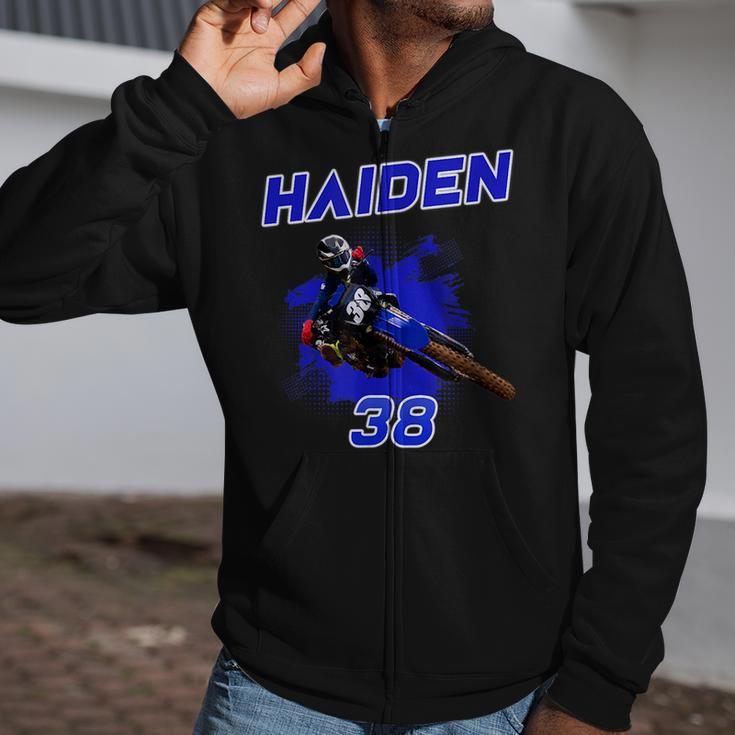 Dirt Bike Racing For Motocross And Supercross Zip Up Hoodie