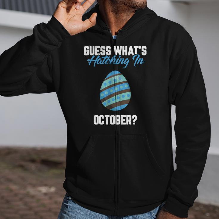 Easter Pregnancy Announcemen Guess Whats Hatching In Zip Up Hoodie