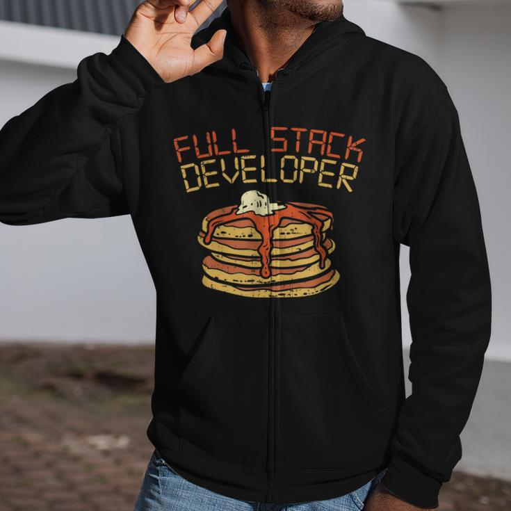 Full Stack Developer Programmer Coding Coder V2 Zip Up Hoodie