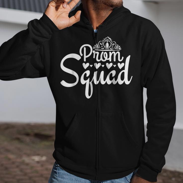 Prom Squad Prom Graduation Party Matching Group Zip Up Hoodie