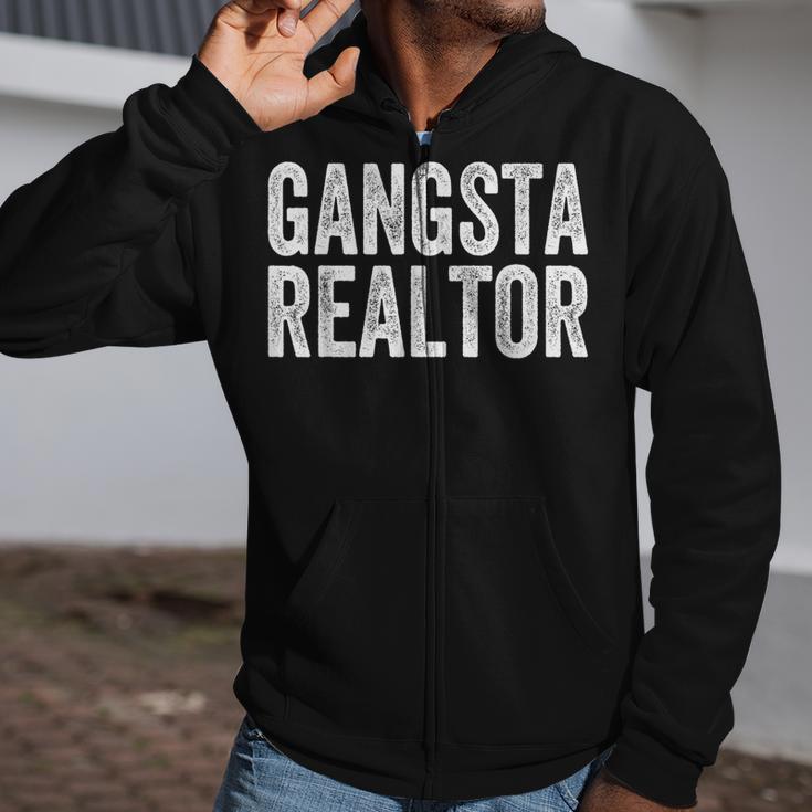 Gangsta Realtor Broker Real Estate Agent Zip Up Hoodie